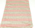 Pink Cream and Heather Black and Off White Stripe Open Weave Sweater Knit Fabric 1 yard and 34 Inches  OSK00190